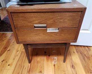 American Martinsville Accord Walnut night stand nickel star top