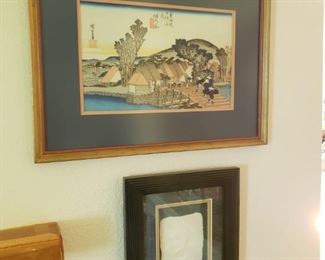 framed block prints