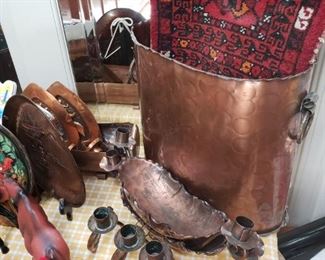 Copper craft wares and kitties figurine collection Cat