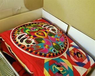 very nice embroidered Hispanic wall hanging