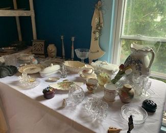 Fine China, Crystal, Vases, Pitchers and Ginger Jar