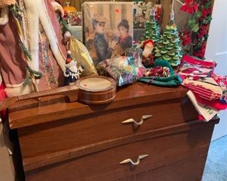 Harmony House Dresser with Mirror, Vintage Christmas Decor