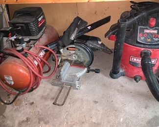 Craftsman Air Compressor, Mitre Saw and Shop Vac