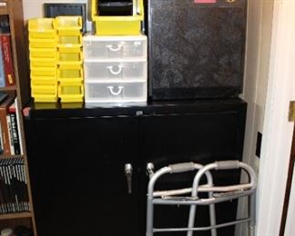 METAL CABINET, STORAGE CONTAINERS