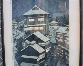Kasamatsu Shiro "Lizaka" Wood Block Print