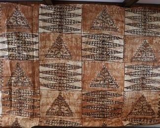 One of two very large Tongan Tapa Bark Prints
