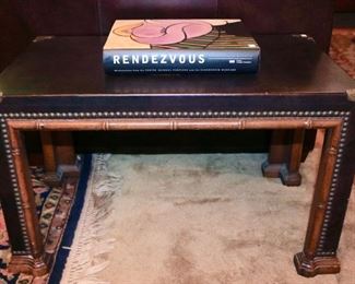 Leather & Nail Head End Table