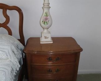 Dixie Nightstand - We have a pair. Made in USA! - Pair Porcelain Lamps