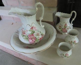 Antique Washbowl and Pitcher Set