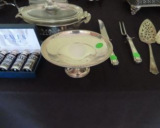 Sterling Silver Knife/Fork Serving Pieces - Sterling Compote