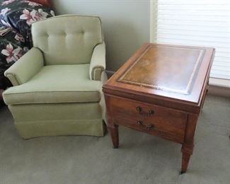 Arm Side Chair - Side Table