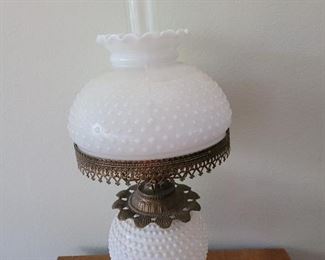 Vintage Milk Glass Table Lamp