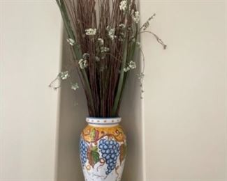 Large Ceramic Painted Vase