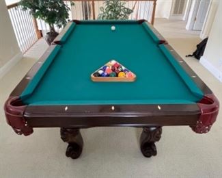 Billiards Table - Green- 7 Feet