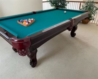 Billiards Table - Green - 7 Feet