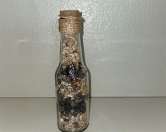 Sea Shell filled Glass Bottle 
