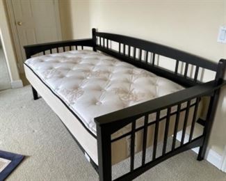 Twin Size OTTOMATTRESS Bed Model II with Dark Wood Frame - 7ft 