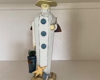 Wood Hand Carved Fisherman