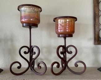 Vintage Set of 2 Candle Holders