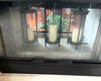 3 Set Black Frame Lanterns