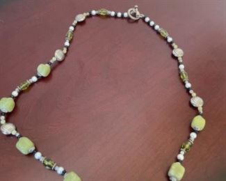 Costume Green Bead Necklace