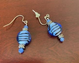 Costume Blue Crystal Earring 