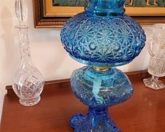 Cobalt Blue 1970s Lamp