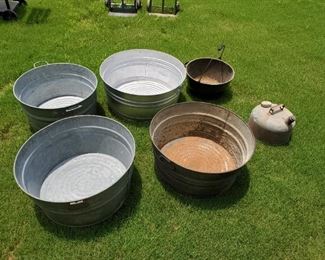 Antique large wash pots