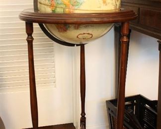 Globe and Wood Stand