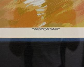 Fastbreak by Ernie Barnes Signed Numbered