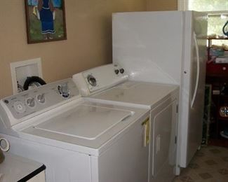 GE Washer, Whirlpool Dryer, Kenmore Freezer