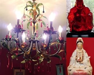 chandelier, Cherry Amber Buddha