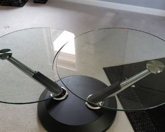 swivel glass top coffee table