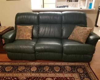 Green Leather Reclining Couch