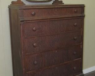 Oak High-Boy Chest