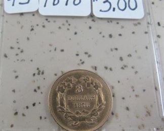 1878 Gold $3.00 Coin