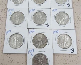 Walking Liberty Half Dollars (More Not Shown)