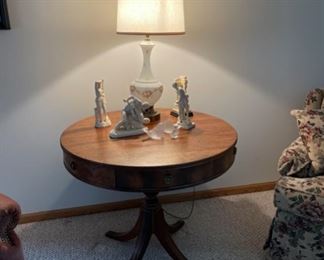 Vintage Round Table, Figurines and more 
