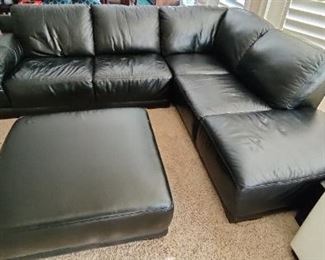 L-Shaped Leather Sectional