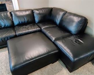 Leather L-Shaped Sectional