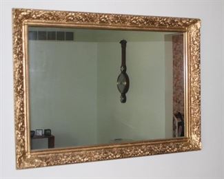 Large wall mirror with gold gilt frame