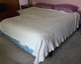 King bed on frame, no head or footboard