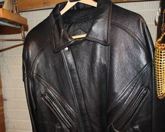 Leather coat