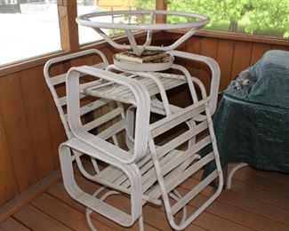 Patio chairs come with cushions