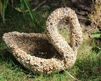 Pebble art swan