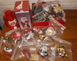 Packers and Oakland Raiders ornaments