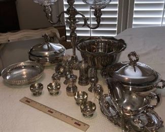 Silverplate Serving and Lighting