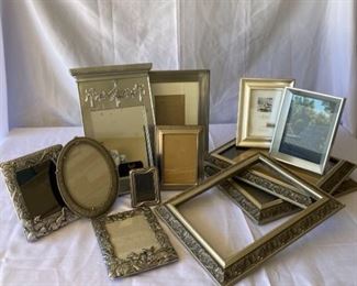 Twelve Silver Tone Frames