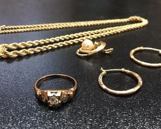 Some gold and silver pieces