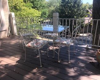 Vintage outdoor dining table and chairs